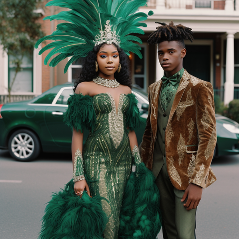 Cham Prom Black African American Prom Soulaan Prom green