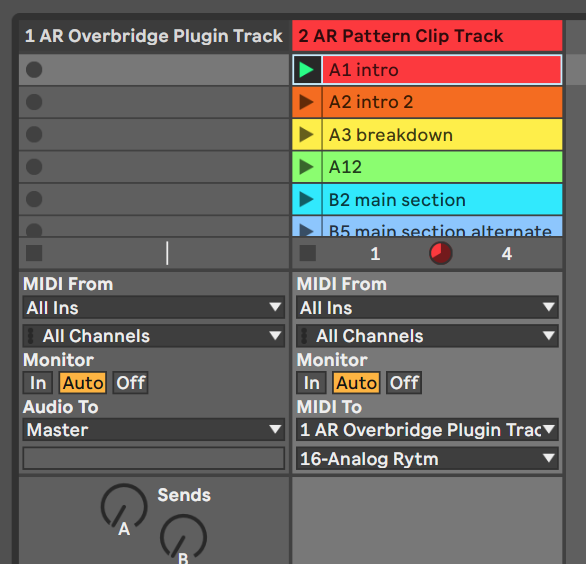 Ableton Live working with Clips