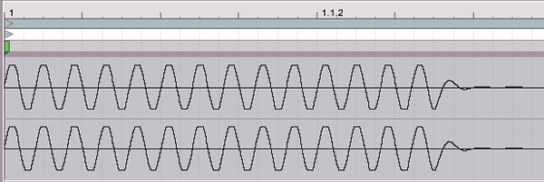 Ableton Live clipping waveforms