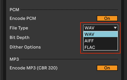 What is the best file export format for Ableton