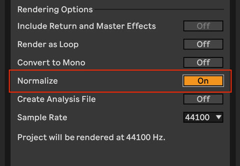 Should I normalize for Ableton Export