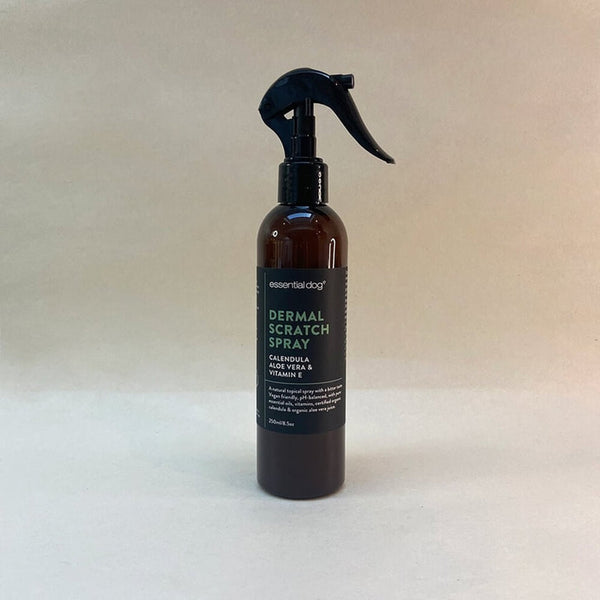 Essential Dog Dermal Scratch Spray, a natural way to help your pet deal with dog spring allergies