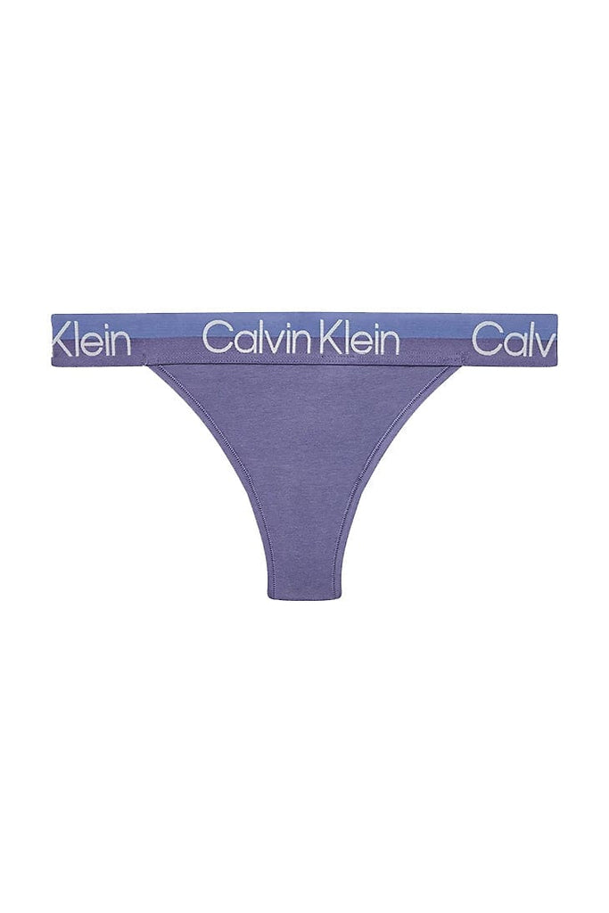 CALVIN KLEIN Modern Cotton Topaz Gemstone Teal Whi Thong Panty