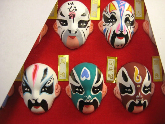 Hand Painted Chinese Opera Masks (8 mask set) #38