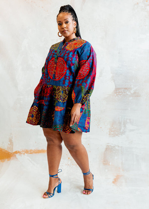 African Kaftan Top African Clothing for Women Plus Size Oversized Kimono  Tunic Burgundy Red Ankara Kimono Kaftan Tunic -  Canada