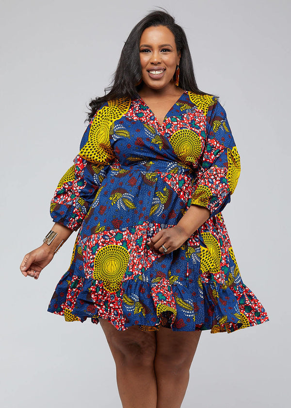 african print wrap dress styles