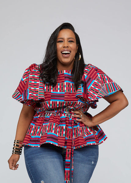 african print tops for plus size ladies