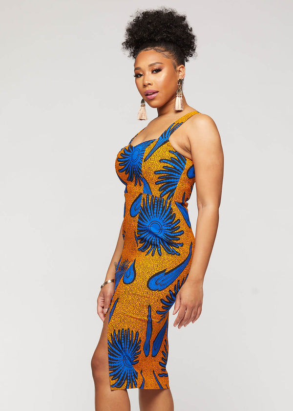 fitted african print dresses