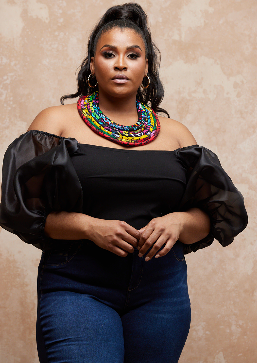 Bisa Women's African Print Layer Necklace Mixed Tribal Prints – D'IYANU