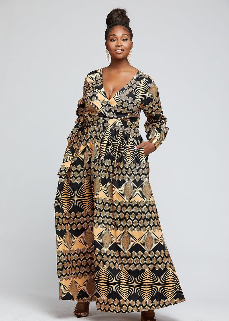 black african print dress