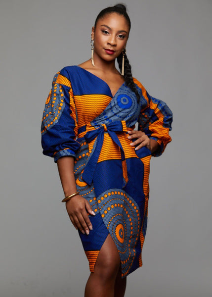 kitenge wrap dress