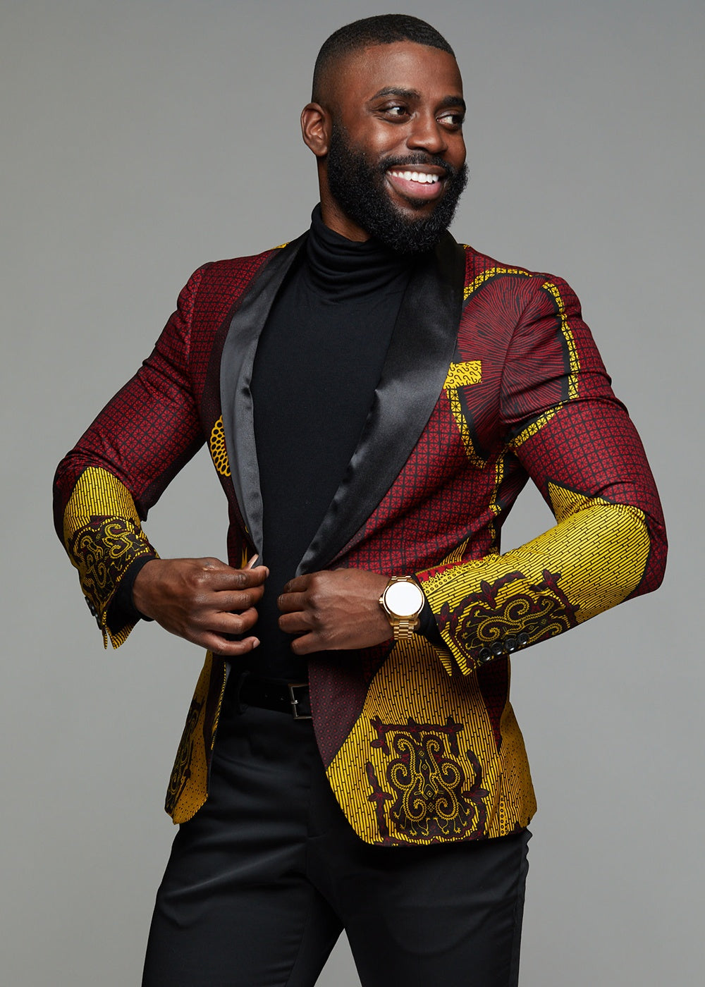 african print mens blazer