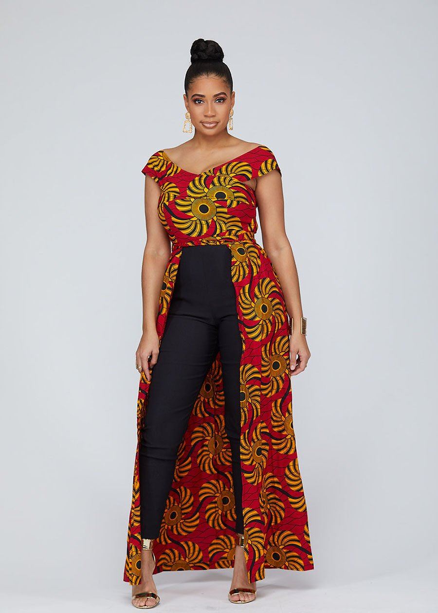 african print jumpsuit styles