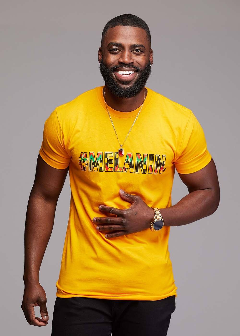 Gold Shirt Men S African Attire African Print Melanin T Shirt