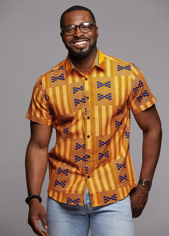 Keyon African Print Button Up Shirt