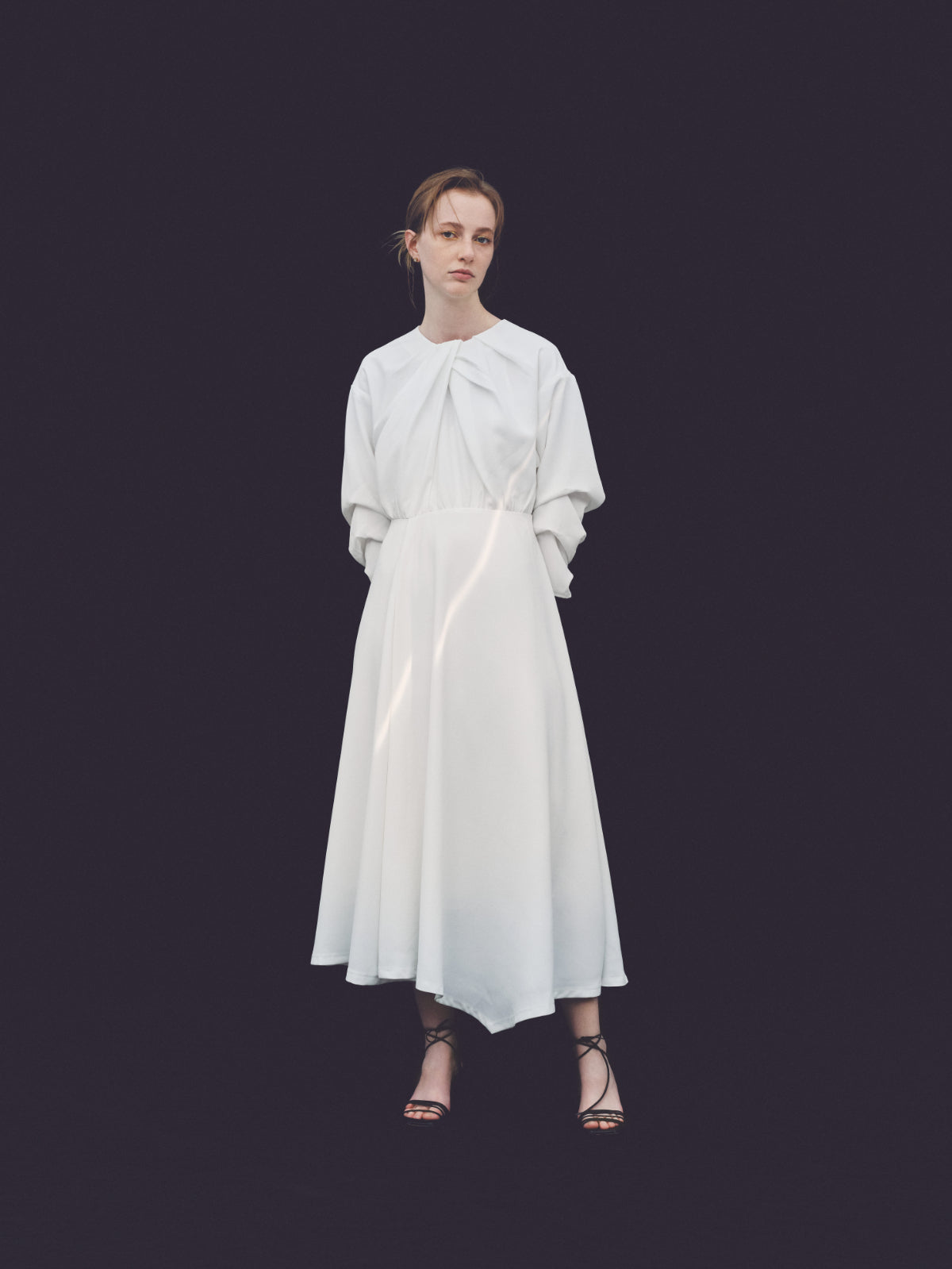 Asymmetry pleats Dress – L'AUBE BLANC