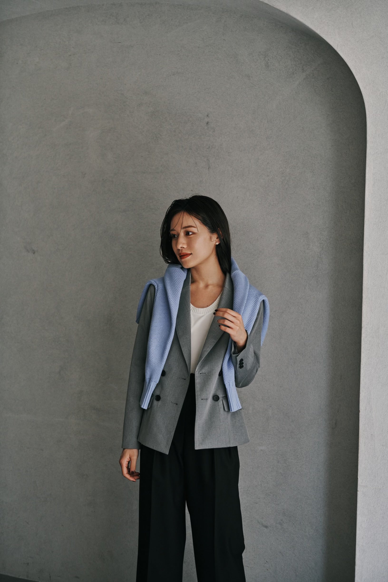 詰替え L'AUBE BLANC／Waist Shape Tailored Jacket