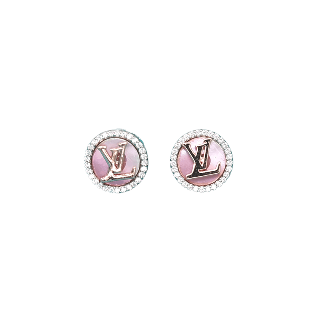 lv initial earrings