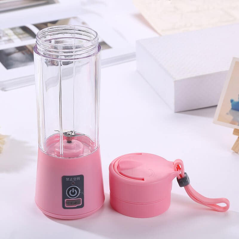 JUGUERA BATIDORA LICUADORA VASO PERSONAL PORTATIL RECARGABLE ROSADO