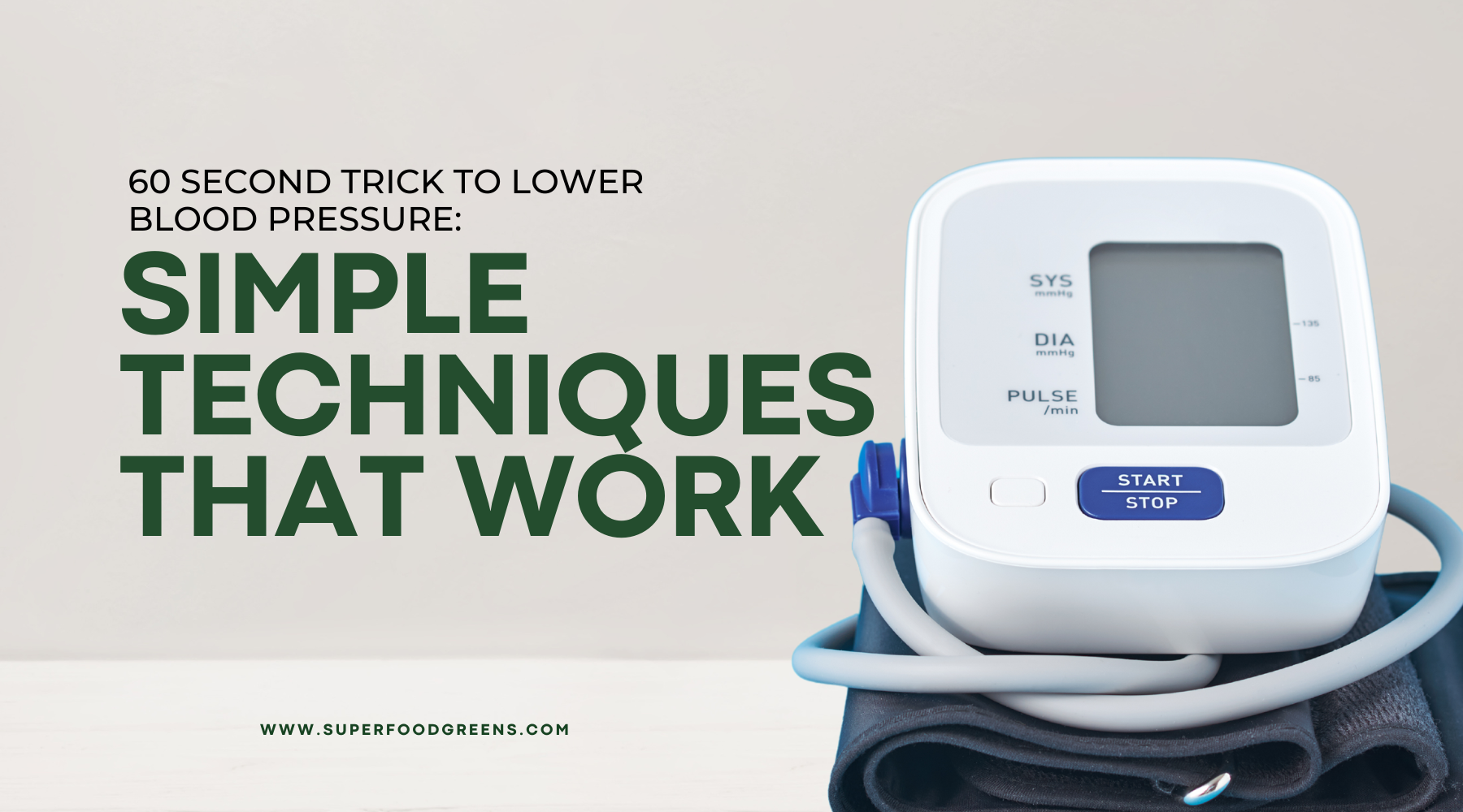60 Second Trick to Lower Blood Pressure: Simple Techniques That Work | 60 second trick to lower blood pressure