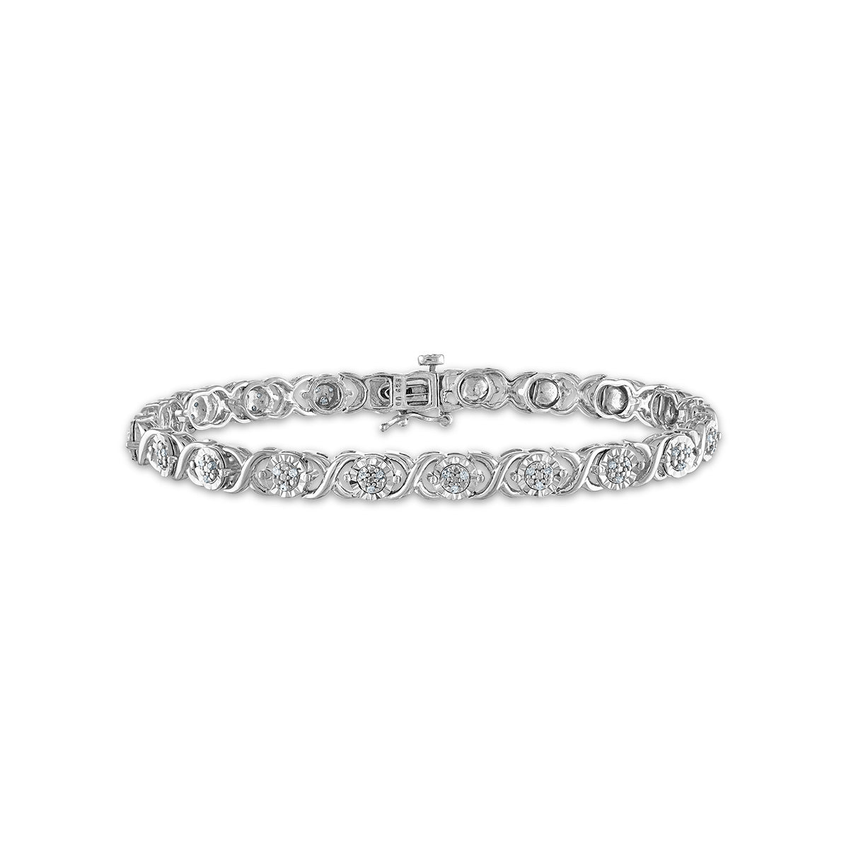 Curb Chain Bracelet in Sterling Silver with Diamonds, 7mm | David Yurman
