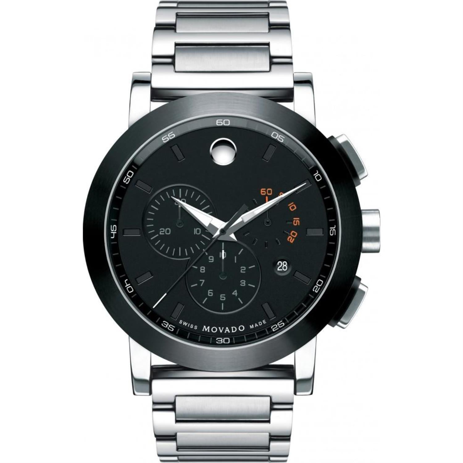 Movado Museum Sport 44MM Dial. Black Jewelers – 0606792 Chronograph Daniels with