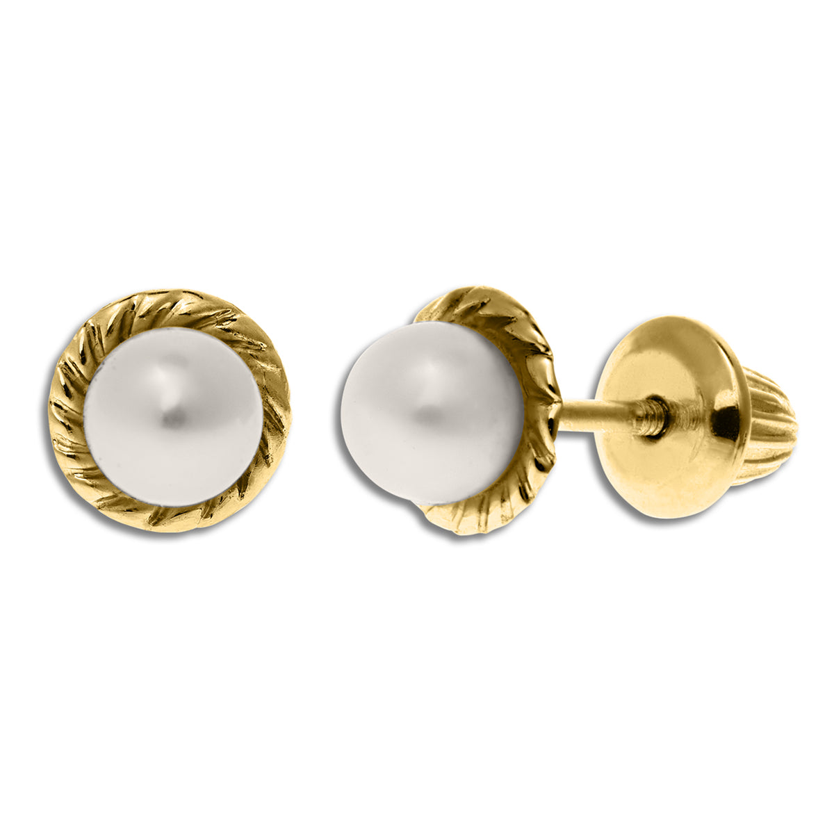 Adorable Gold Stud Earrings for Kids