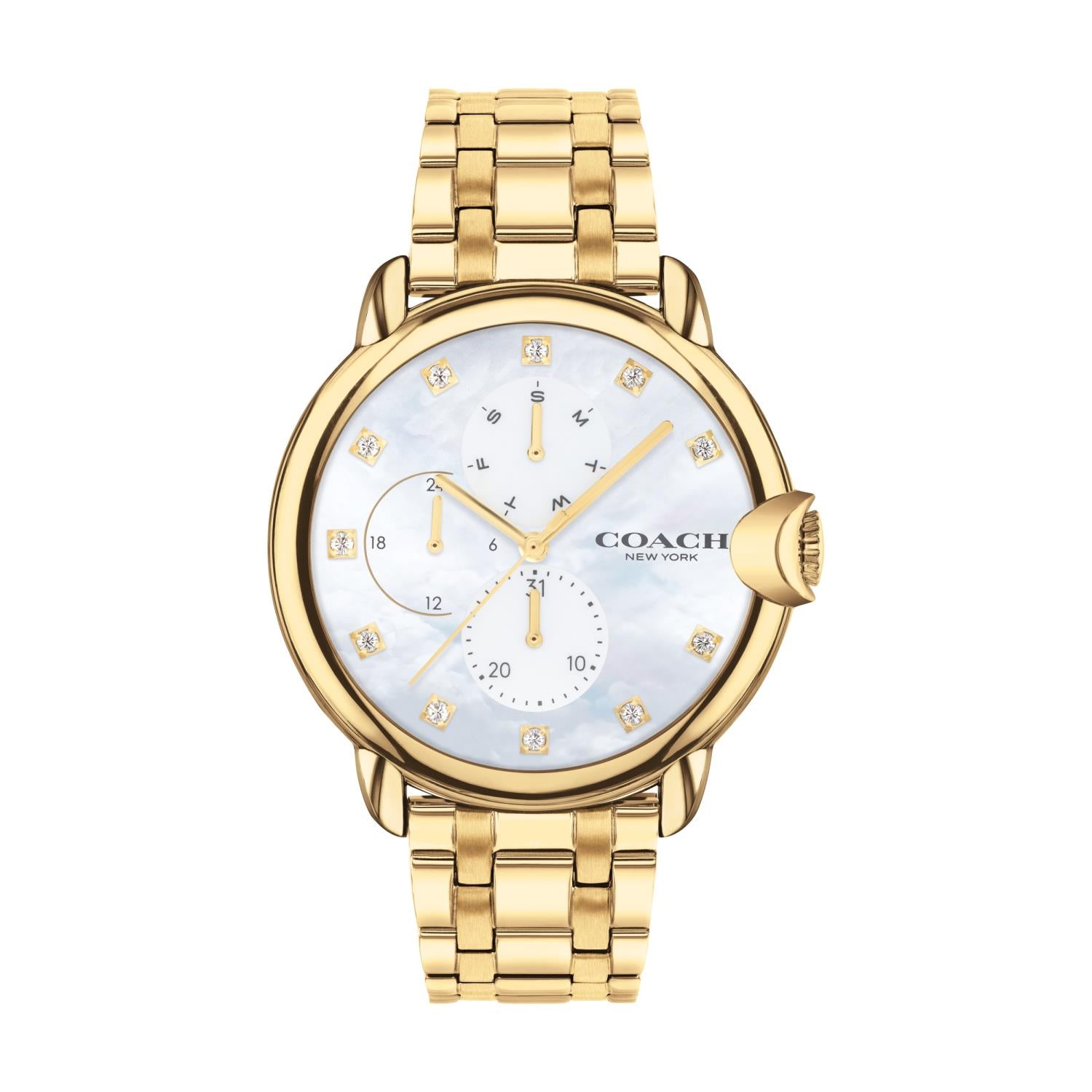 Coach Women's Arden Silver-Tone Stainless Steel Bracelet Watch, 32mm | Mall  of America®