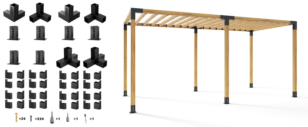Pergola Kits | Double Pergola System with Top Rafter