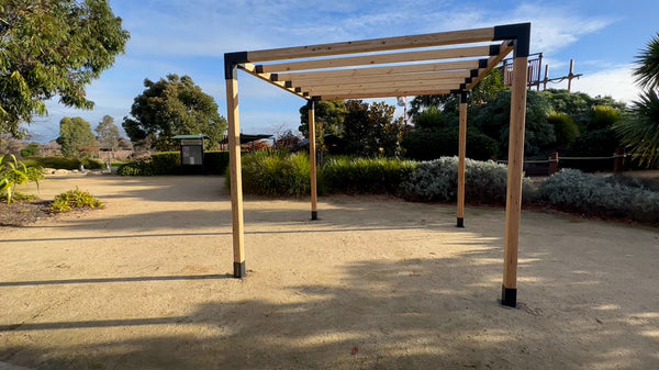 wood pergola