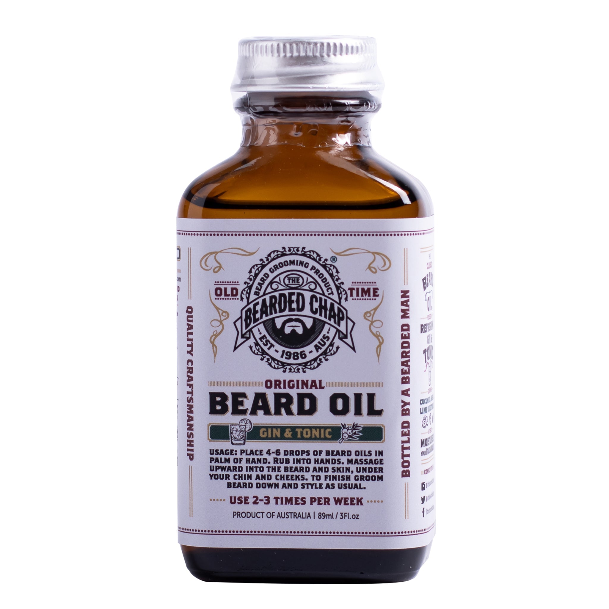 Gin & Tonic Beard Oil 89ml - Tommy Guns New Zealand product image