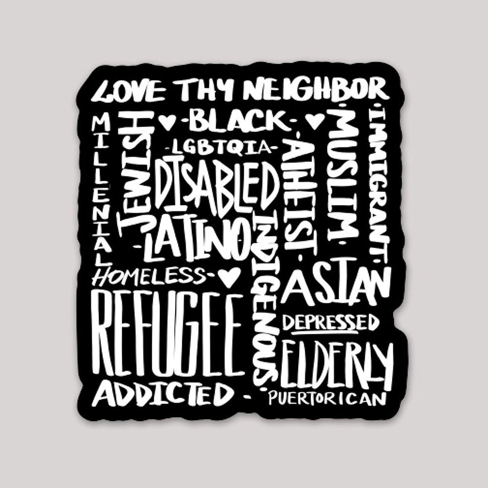 Love thy neighbor Spotify code Sticker for Sale by enough-ava