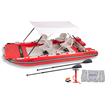 Sea Eagle FastCat14™ Catamaran Inflatable Boat Swivel Seat Canopy Package  FASTCAT14K_SWC, Water Adventure Pro