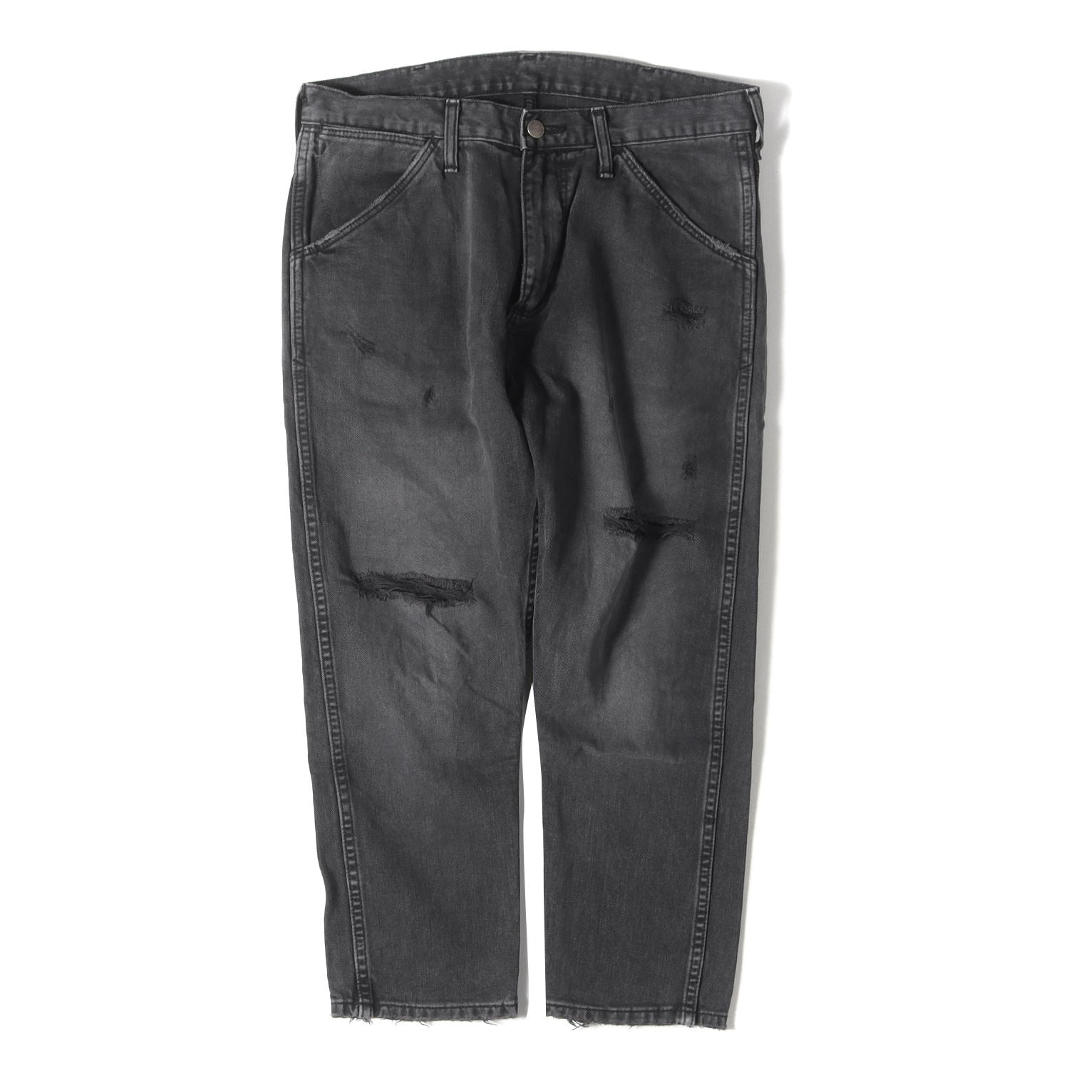 RHC Ron Herman Back Satin Pants ヴィンテージ加工 ナイト ワイドフィット デニムパンツ｜RHC(アールエイチシー