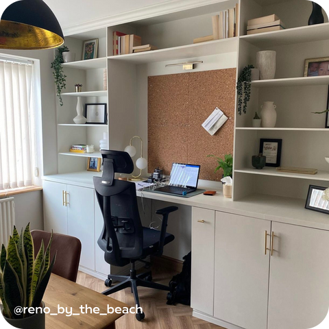 Wall-mounted home office desk