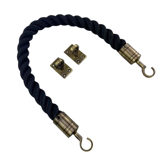 Synthetic Polyhemp Barrier Rope With Hook & Eye Plates