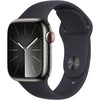 Apple Watch Series 9 (2023) GPS + Cellular 45 mm - Stainless steel Graphite - Sport band Midnight