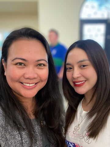 Camille Espinosa with Glenda Victorio