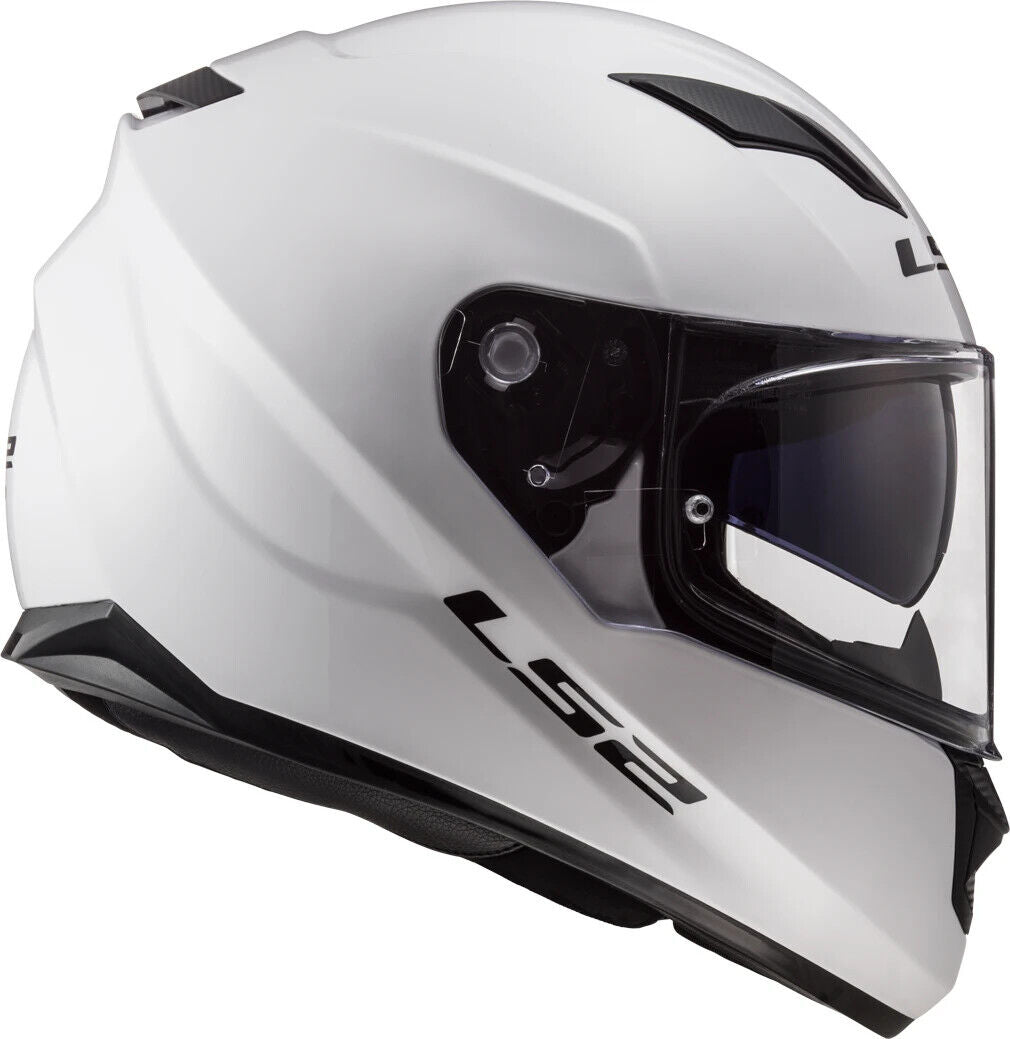 LS2 Stream Evo Full Face Street Motorcycle Helmet Stream Solid Glass White