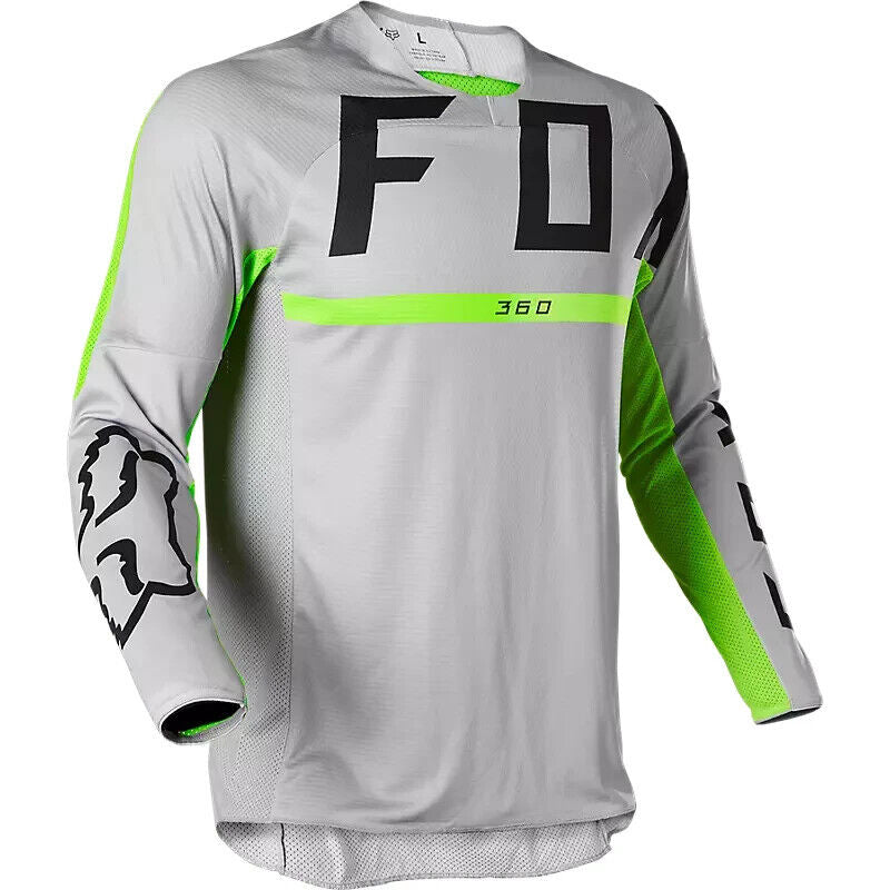 Fox Racing 360 Merz Mens MX Offroad Jersey Steel Gray