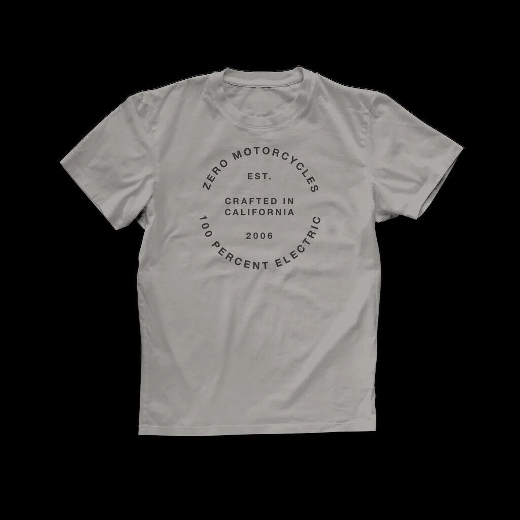 ZERO MOTORCYCLES 100 ELECTRIC TSHIRT Light Gray