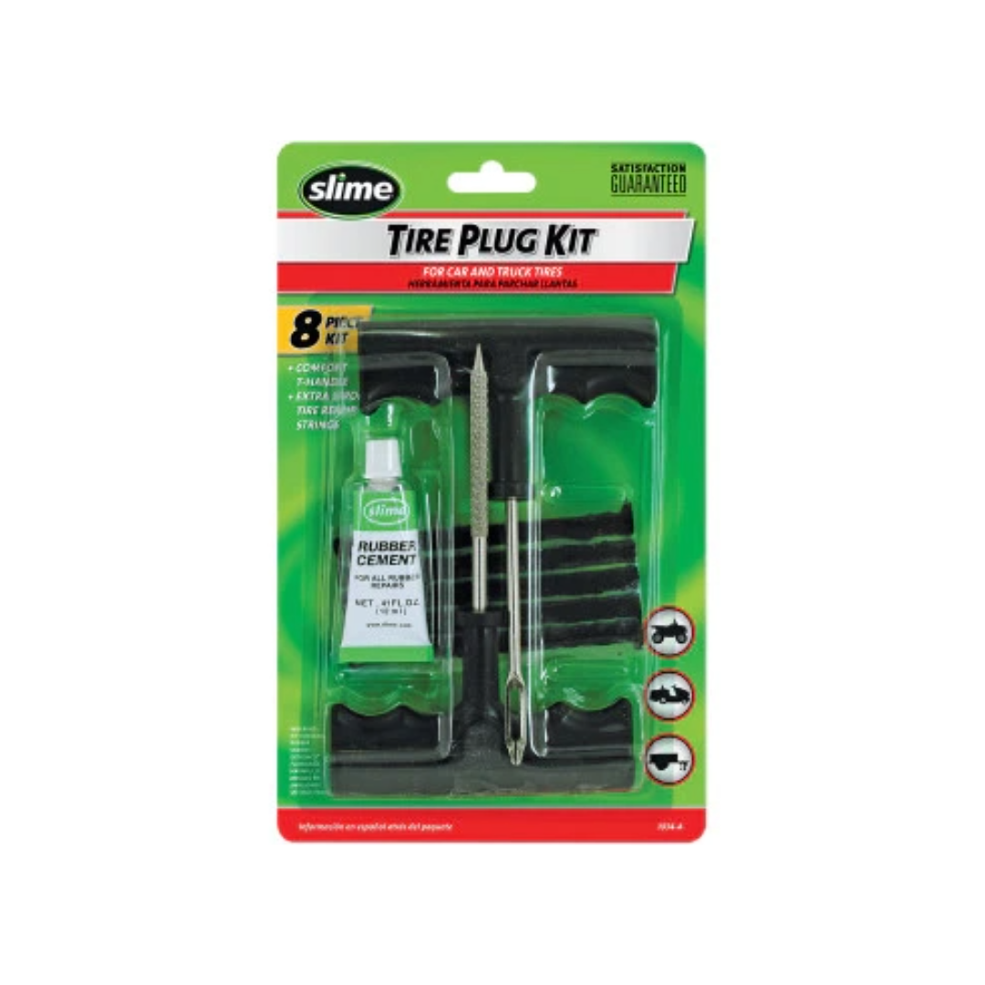 slime Tire Plug Kit for Car & Truck Tires 8 Piece Kit