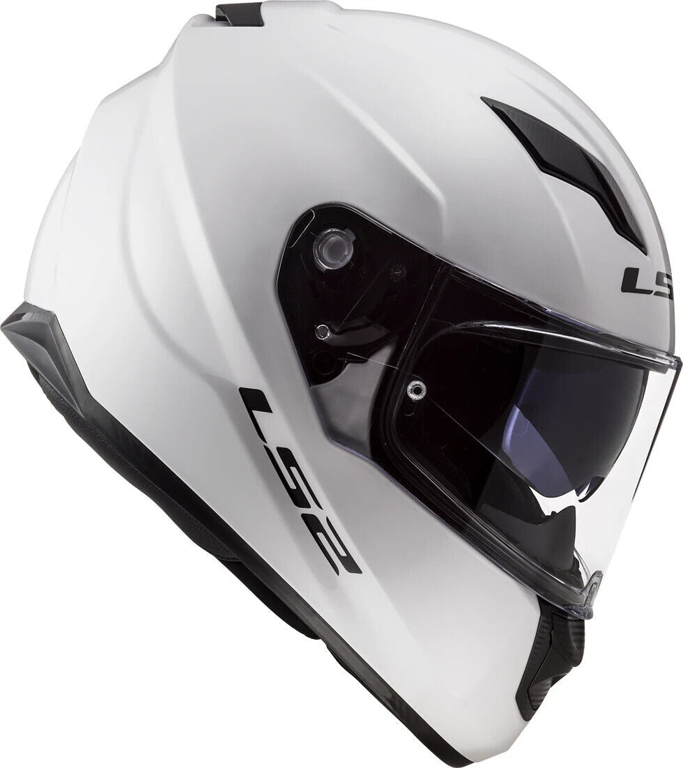 LS2 Stream Evo Full Face Street Motorcycle Helmet Stream Solid Glass White