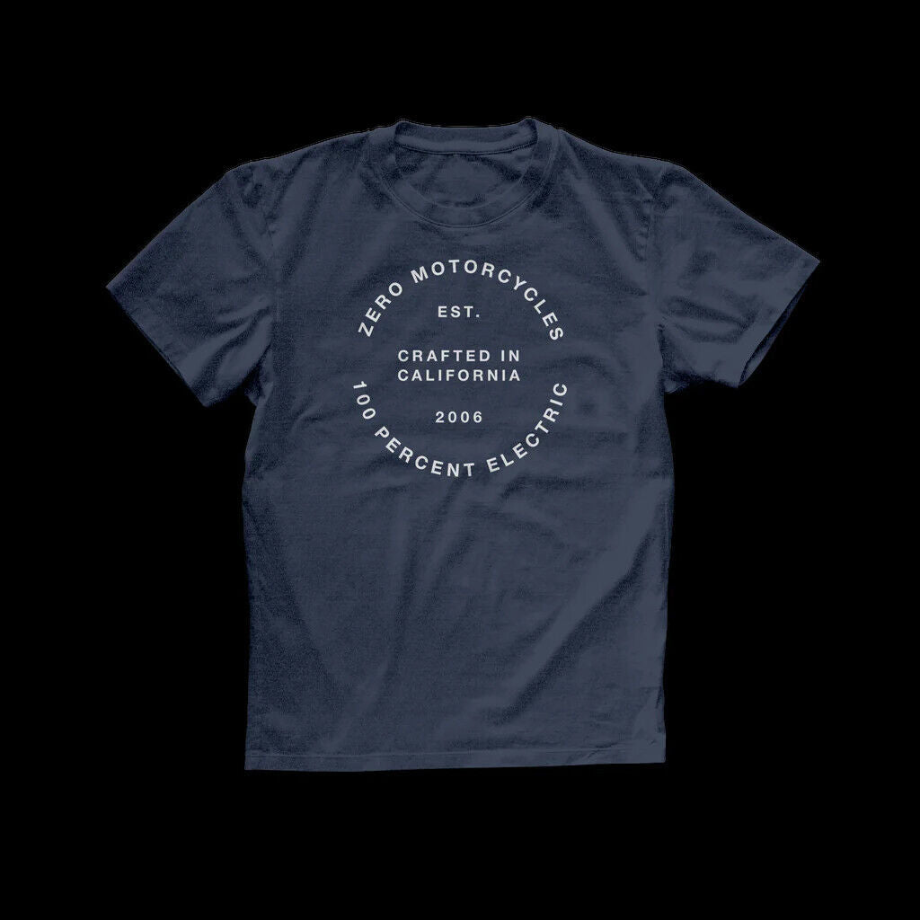 ZERO MOTORCYCLES 100 ELECTRIC TSHIRT Navy Heather