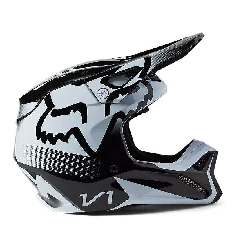 Fox Racing V1 Leed Helmet - Black/White - Small - 29657-018-S