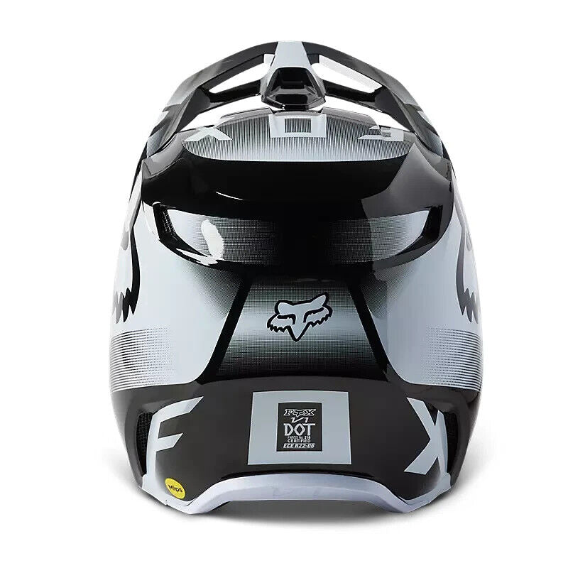 Fox Racing Men's Motocross V1 LEED HELMET DOT/ECE (Black/White) 29657-018