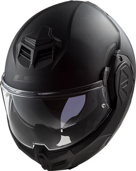 LS2 Helmets Advant Noir Modular Motorcycle Helmet w/SunShield - Matte Black