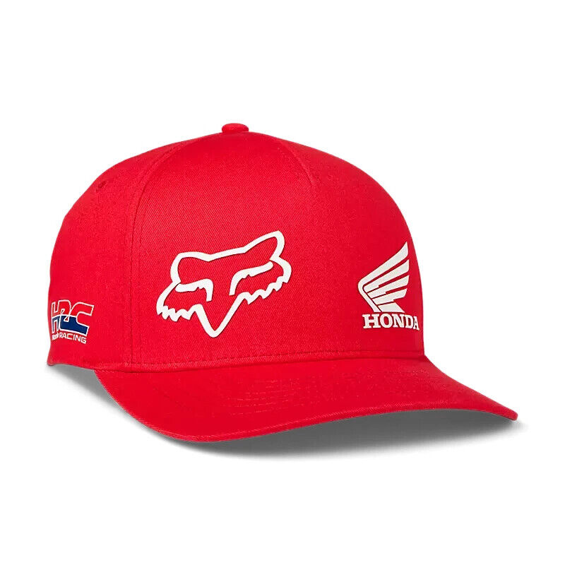 Fox Racing Honda Flexfit Cap L/XL Curved Brim Durable Cotton Flame Red