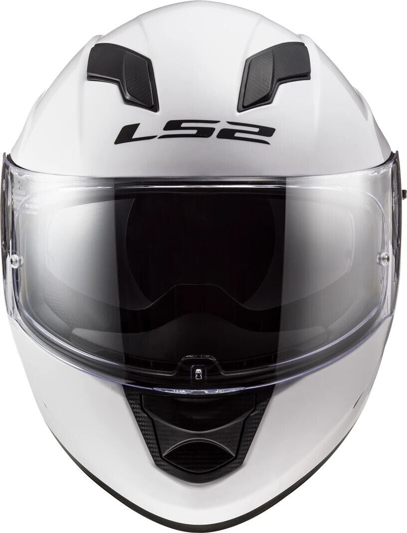 LS2 Stream Evo Full Face Street Motorcycle Helmet Stream Solid Glass White