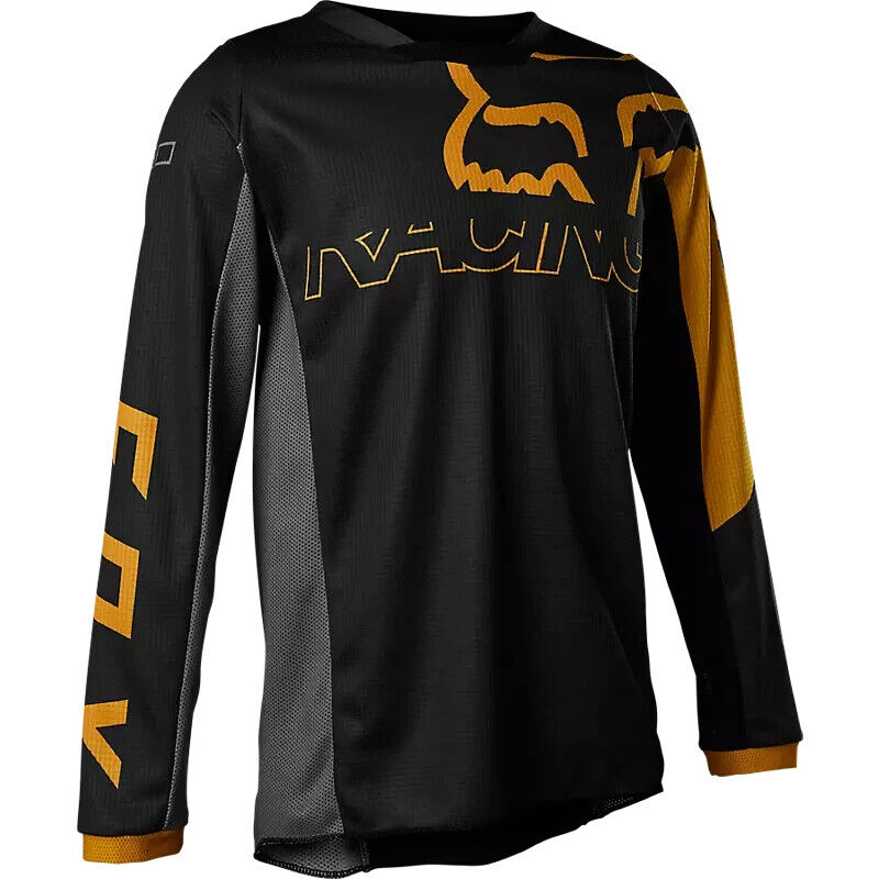 Fox Racing 180 Skew Youth MX Offroad Jersey Black/Gold